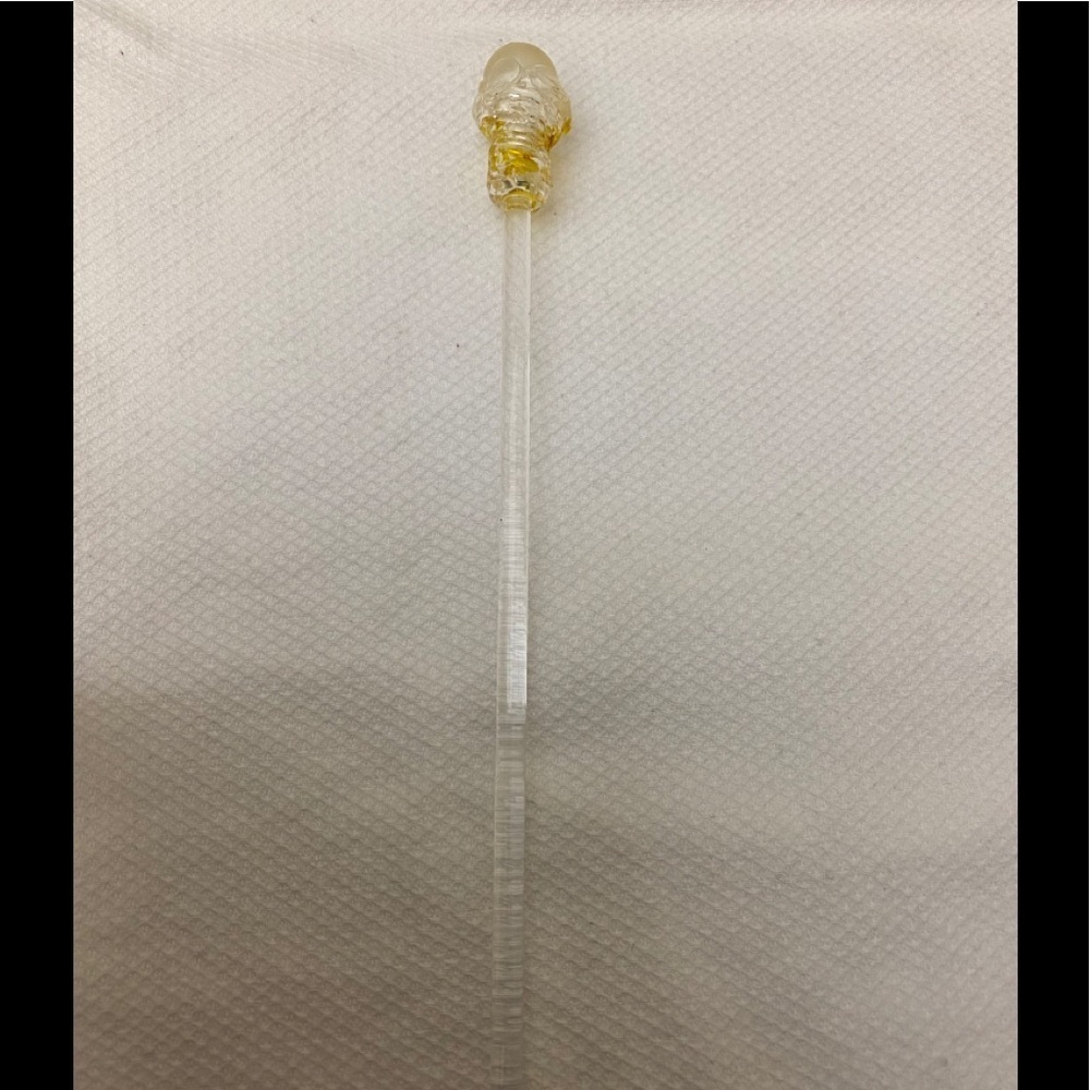 🔵4/$20 “ICE CREAM” Princess House Glass Swizzle Stick Stirrer NEW